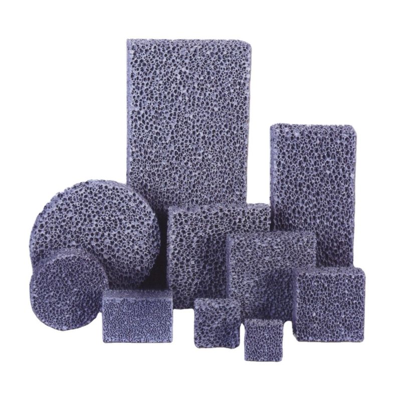 Siliciumcarbide poreuze keramische schuimfilter voor oplossing voor het filteren van gesmolten metalen